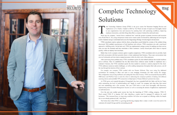 Tim Ward of TTSG for Industry Era Article