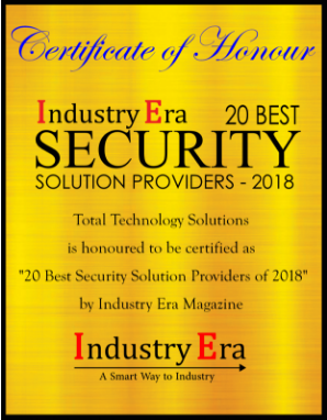 Industry Era 20 Best Security Solution Providers 2018 Award